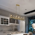 thumbnail image 6 of Rugerasy Modern Crystal Chandeliers 6-Light Oval K9 Crystal Pendant Light Luxurious Hanging Lamp For Living Room Dining Room Home Foyer Kitchen Island, 6 of 8