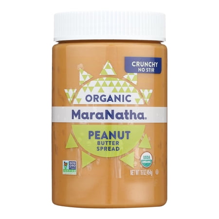 Maranatha Organic Crunchy Peanut Butter, No Stir, 6 x 16 Oz - Case of 6
