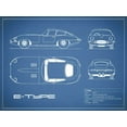 thumbnail image 2 of Rogan, Mark 24x19 White Modern Wood Framed Museum Art Print Titled - Jaguar E-Type-Blue, 2 of 4