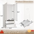 thumbnail image 2 of Modern 2 Door Wardrobe Armoire Closet with 2 Drawers and Hanging Rod, Freestanding Storage Cabinet for Bedroom, 2 of 8