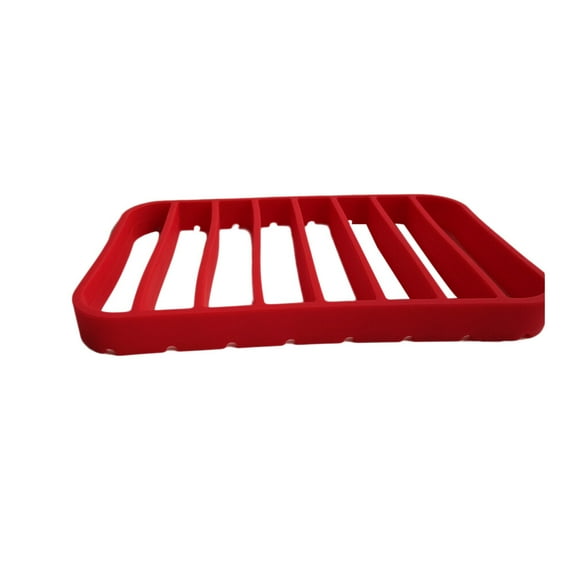 Raindrops 1Set Red Rectangular Roasting Rack Nonstick Silicone Elevate Food Easy Release For Oven Use Home Cooks