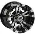 thumbnail image 2 of LSI Warlock 10" Black Golf Wheels 205x50-10 Pro Rider Tires E-Z-GO & Club Car, 2 of 4