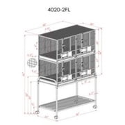 4020-2 Black Double Stack Breeder Bird Cage, by A&E Cage Company