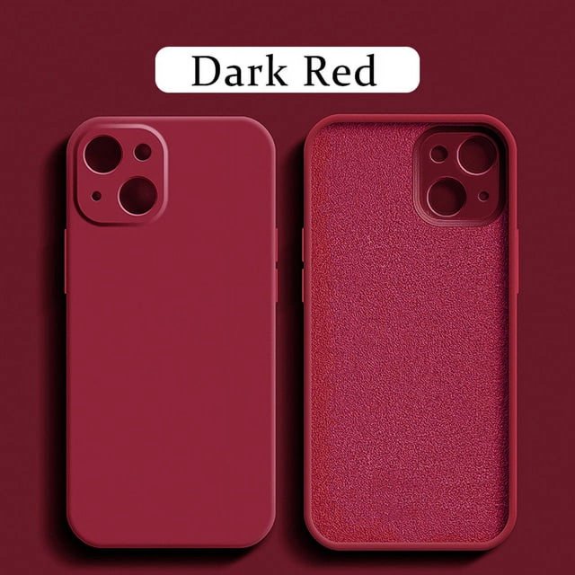 Original Square Liquid Silicone Phone Case For iPhone 14 13 12 Pro Max Mini Plus 2023 Shockproof Back Cover