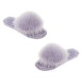 thumbnail image 1 of EeaseMX 1 par de pantuflas de punta abierta para mujer, informales, de felpa, para interior, para casa o hotel., 1 of 8
