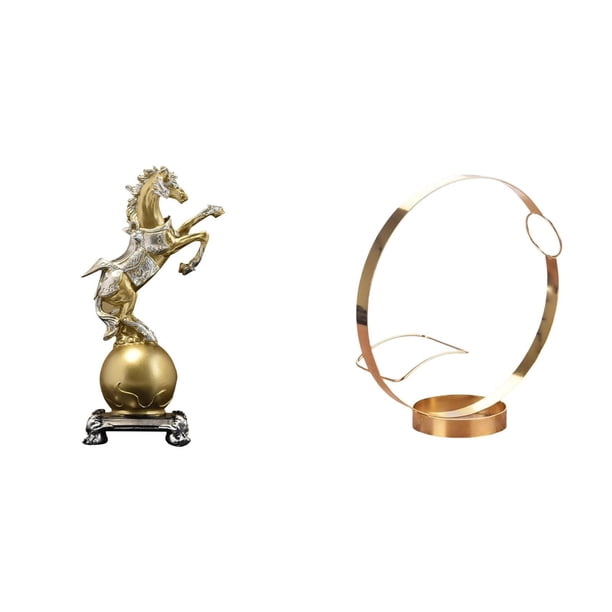 Figura de escritorio,Estante con estatua de caballo para escritorio,oficina y decoración del hogar,Figura decorativa de resina para escritorio,decoración del hogar,Portabotellas de