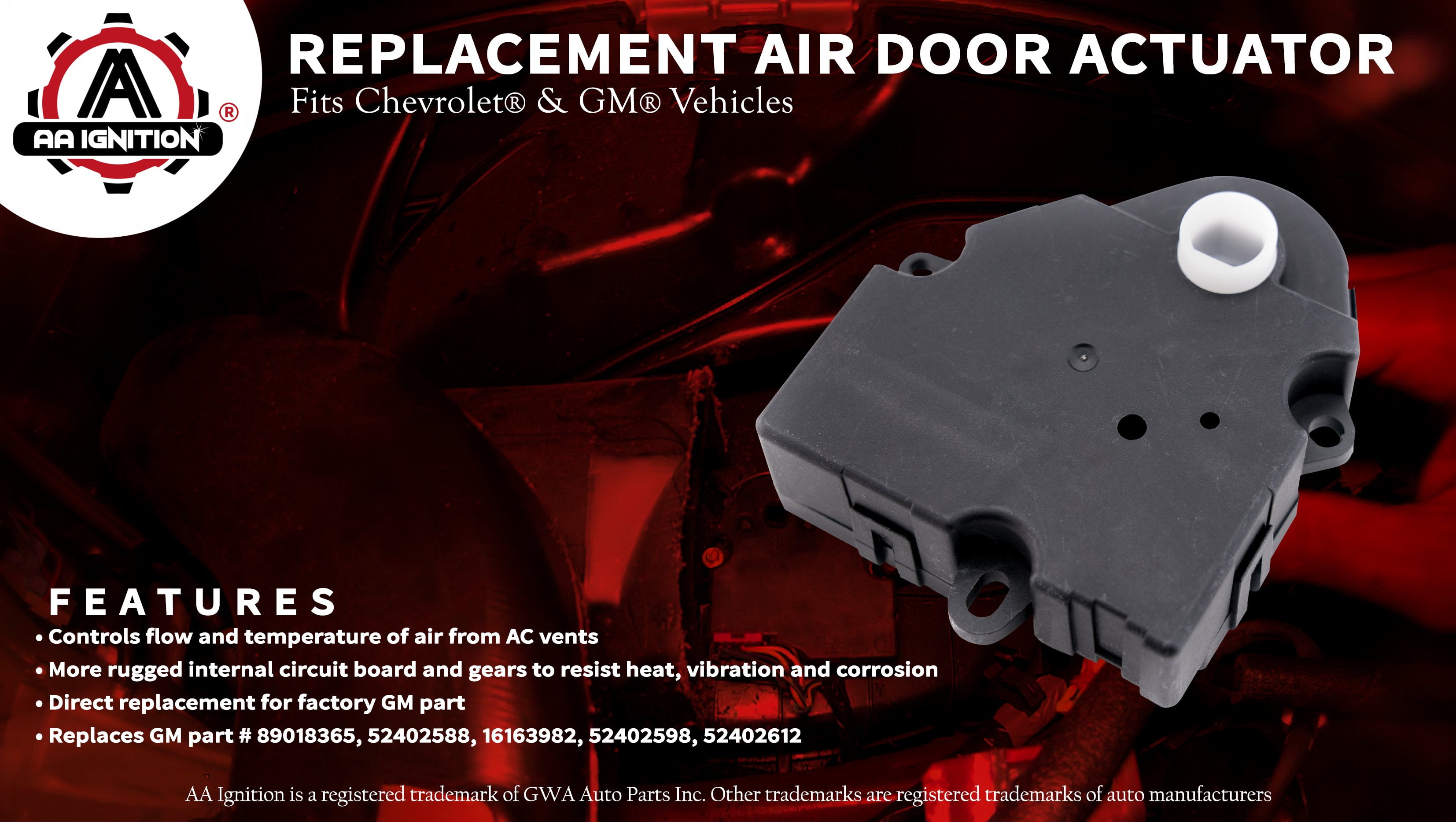 Air Door Actuator Replaces 89018365 604 106 52402588 1994