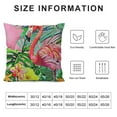thumbnail image 5 of PRATYUS Summer Pink Flamingo Throw Pillow Covers Cushion Case Decorative Watercolor Tropical Palm Leaves Colorful Flowers Pillowcase Home Sofa Chair Cushion Cover 20x20in, 5 of 5