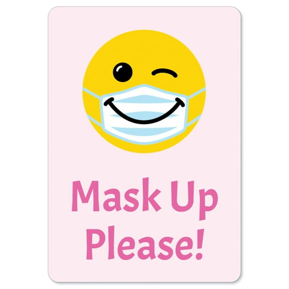 Public Safety Sign - Mask Up Please! | Vinyl Decal | Protect Your Business, Municipality, Home & Colleagues | Made in the USA