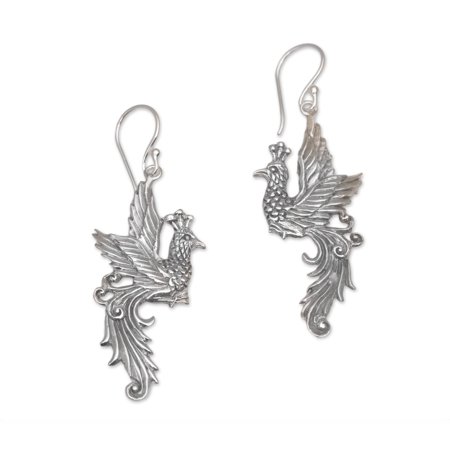 NOVICA Sterling silver dangle earrings, 'Merak Majesty'