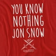 thumbnail image 2 of Game of Thrones You Know Nothing Jon Snow Women's T Shirt,Red, Medium, 2 of 6