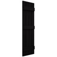 thumbnail image 4 of Ekena Millwork 14"W x 75"H Mid-America Vinyl, Standard Size Four Board Joined Shutters, w/Installation Shutter-Lok's & Matching Screws (Per Pair), 002 - Black, 4 of 13