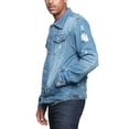 thumbnail image 4 of Victorious Men's Savage Tiger Patch Denim Trucker Jean Jacket DK133 - Indigo - X-Large, 4 of 6