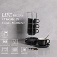 thumbnail image 2 of Juego de tazas para capuchino Sweejar de porcelana, 240 ml, con platillos, 4 unidades, 2 of 6
