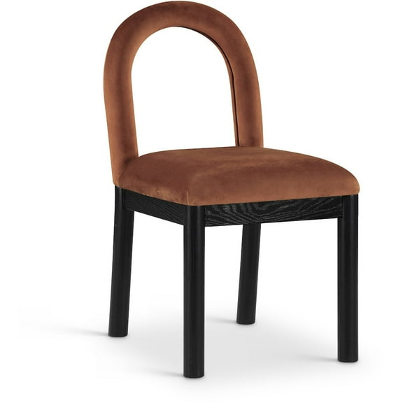Meridian Furniture Conrad Cognac Velvet Dining Chair