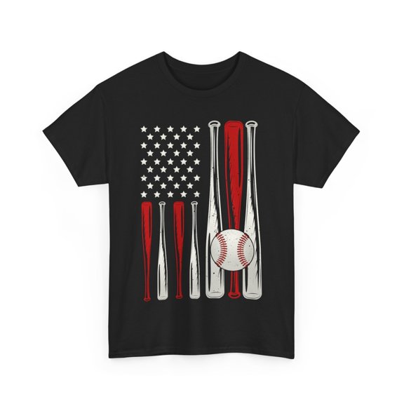 Baseball Bats American Flag Vintage Sports T-Shirt