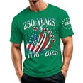 thumbnail image 2 of Men's 250th Anniversary USA Shirt National Flag Print Short Sleeve Patriotic Graphic Tees 250 Years America Shirts, 2 of 4