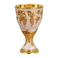 thumbnail image 2 of jicheng Vintage Medieval Goblet Engraved Zinc Alloy Vintage Handcraft Metal Cup gold white, 2 of 9