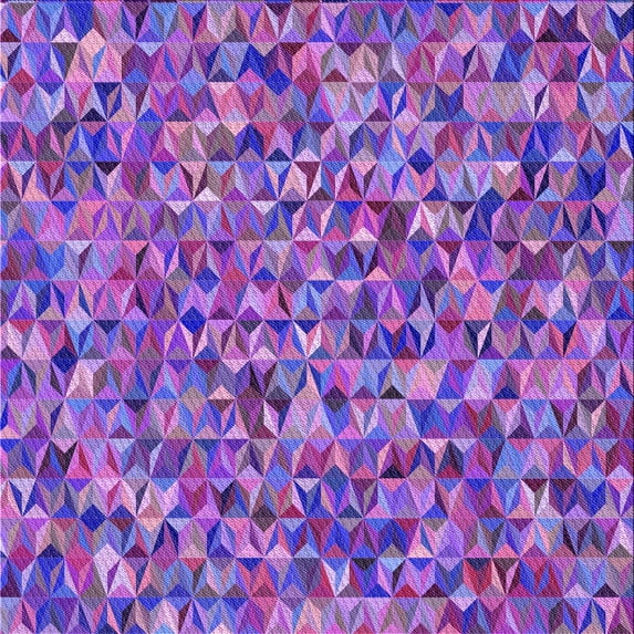 Ahgly Company Machine Washable Indoor Square Transitional Purple Area Rugs, 4' Square