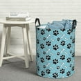 thumbnail image 5 of Picia Cute Dog Footprints Large Laundry Basket, Waterproof, Freestanding Laundry Hamper, Collapsible Tall Clothes Hamper with Extended Handles-Medium, 5 of 8