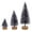 Black, variant on Vickerman 3"-5"-7" Emerald Sisal Bottle Brush Tree Set, Set of 3
