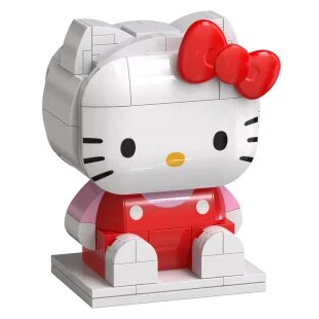 Sanrio-melodía de construcción de Hello Kitty, Cinnamoroll, pompones, Purin, bloque, gato, Jade, diminutos, juguetes educativos para niños, regalos