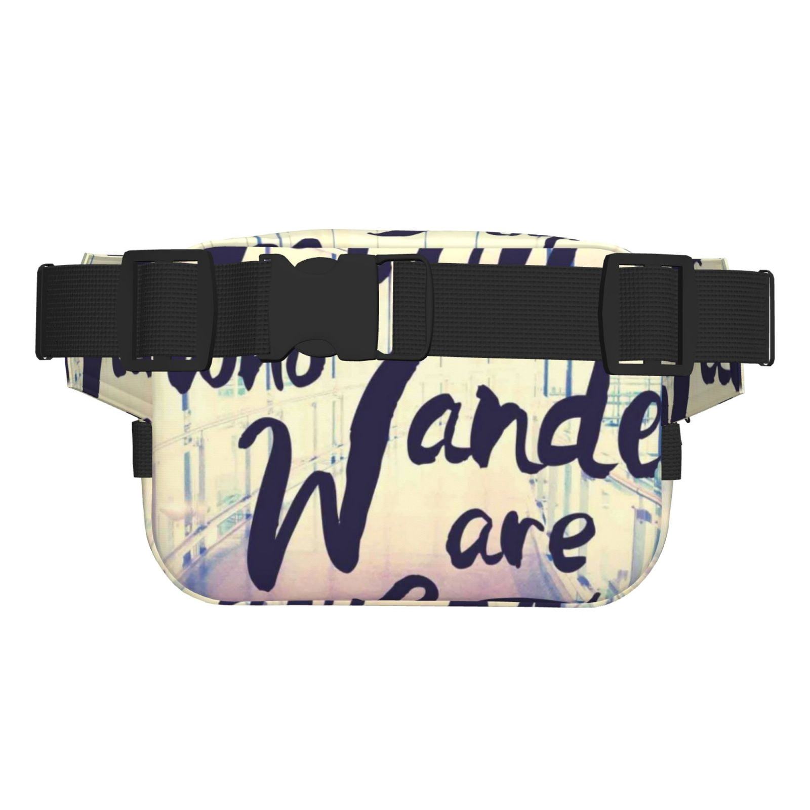 Picia Not All Those Who Wander Are Lost Print Square Double-Layer Waist Bag Mini Adjustable Waist Belt Bag Exercise Running Travel Hiking