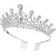 thumbnail image 2 of Coronas y tiaras de cristal con peine para niñas o mujeres, cumpleaños, Navidad, Halloween, fiestas, regalos de San Valentín, tiaras de boda., 2 of 5