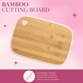 thumbnail image 2 of Paris Hilton 7-Piece Reversible Bamboo Heart Cutting Board and Stainless Steel Cutlery Set, Pink, 2 of 9
