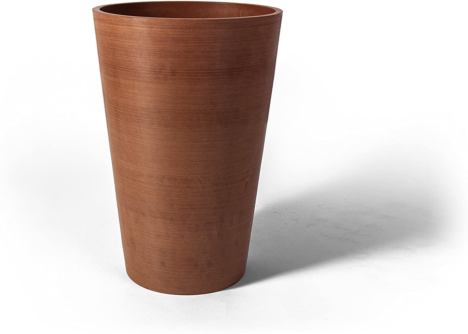 免税 Algreen Valencia Round Planter Pot， 12.25 by 18-Inch， Textured Charcoal  園芸用品