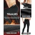 thumbnail image 4 of TELALEO Mens Thermal Pants Fleece Lined Bottoms Sports Tights Base Layer, 3 Pack, Black, Size L, 4 of 8