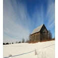thumbnail image 3 of Nature Scene Duvet Cover Set, Rural Themed Photo of Abandoned Barn at Snowy Winder Field, Decorative 3 Piece Bedding Set with 2 Pillow Shams, Calking Size, Sea Blue Eggshell, by Ambesonne, 3 of 3