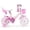 Pink, variant on XJD 12 inch Toddler Girls Bike for age 2-4 Years Child Bike With Training Wheels, Kids Bike With Handbrake Basket, Princess Bicycle Pink