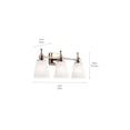 thumbnail image 4 of 55092PN Kichler Lighting Cosabella - 3 Light Bath Vanity In Soft Contemporary Style-10.25 Inches Tall and 24 Inches Wide-Polished Nickel Finish, 4 of 4