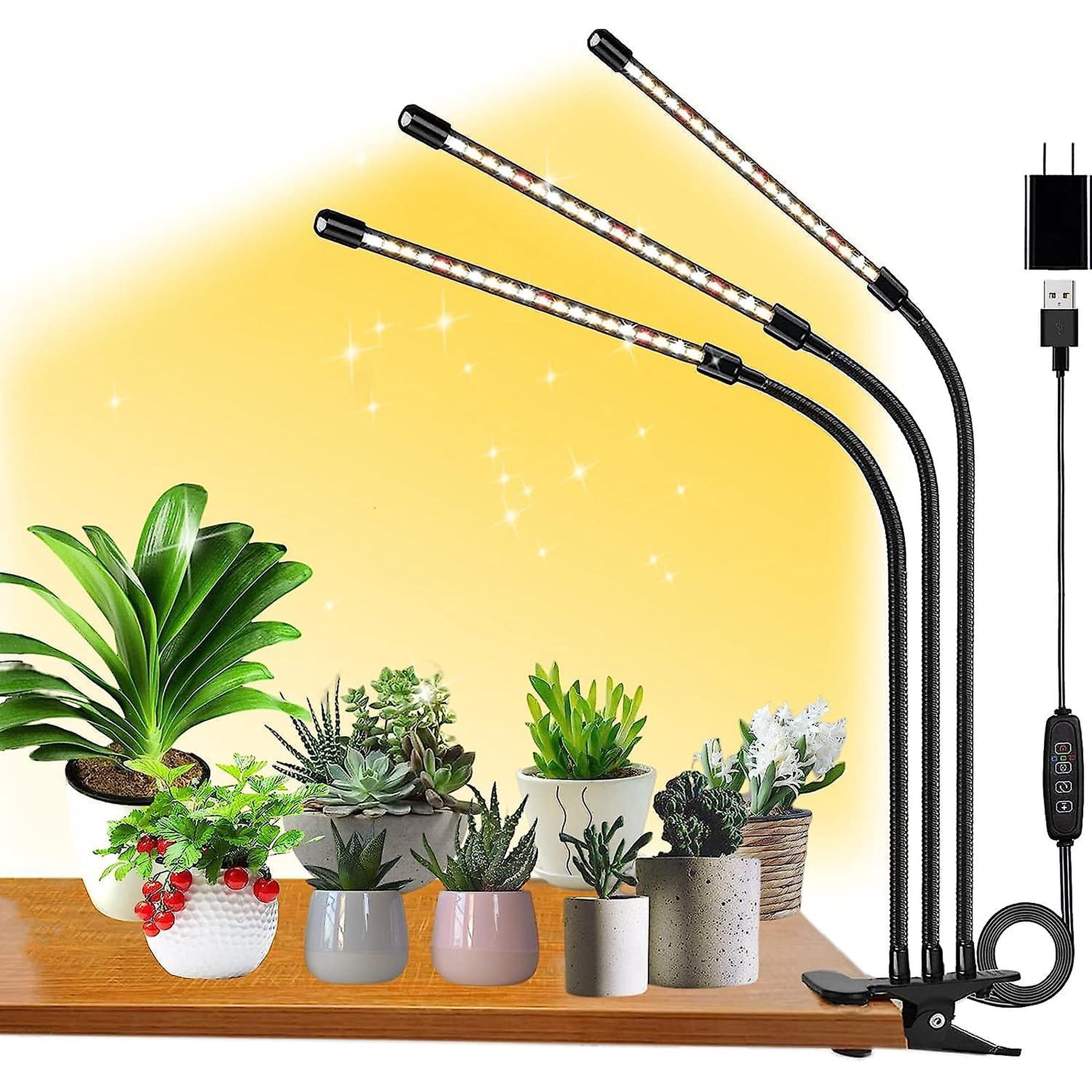 Grow Lights For Indoor Plants Full Spectrum, Plant Lights For Indoor  Growing, 3000k/5000k/660nm Plant Grow Lamps, Clip On Plant Lamp With White  Red Le - Walmart.ca
