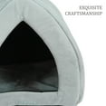 thumbnail image 2 of SUSSEXHOME Pets 13.8 x 13.8 x 13.8 Inches Washable Pet Tent Bed - Cozy Covered Small Cat Bed and Dog Igloo Bed - Dog Cave Bed and Cat House for Indoor Cats - GRAY, 2 of 8