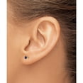 thumbnail image 3 of 14K Yellow Gold 3mm September/Sapphire Post Earrings (3 X 3) Made In India xbe45, 3 of 5