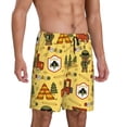 thumbnail image 2 of Wukai Forest Guard Men’s Short Pajama Pants With Pockets Soft Sleep Pj Shorts for Men-Large, 2 of 6