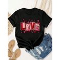 thumbnail image 2 of Valentine's Day Theme Elements Printed Women's T-Shirt, Valentine's Day Gift Casual, Fashionable, CoCamisetas para mujer, lindas camisetas con estampado gráfico, de manga corta, estilo casual, para ve, 2 of 7