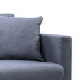thumbnail image 3 of Mico 57 Inch Modern Loveseat, USB Ports and Side Pocket, Dark Gray Fabric- Saltoro Sherpi, 3 of 5