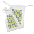 thumbnail image 2 of Lemons Fabric Pouch Set of 2, Citrus Slices Simplistic Summer Theme Tasty Refreshing Pattern, Small Drawstring Bag for Toiletries Masks and Favors, 9" x 6", Sea Blue Earth Yellow, by Ambesonne, 2 of 2