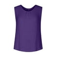 thumbnail image 5 of OAVQHLG3B Tank Top for Women T shirts for women Summer Casual Loose Casual Sleeveless Crewneck Solid Casual Blouse T-shirt Tunic Tops, 5 of 9