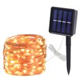 thumbnail image 4 of Monstrate Cadena de luz de jardín de alambre de cobre de energía Solar de patio IP55 cadena de lámpara de decoración impermeable Jardín y Patio TYPE1 32m, 4 of 6