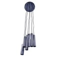 thumbnail image 1 of Moe's Home Tubular Metal LED 6-Light Pendant in Carbon Blue, 1 of 4