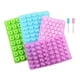thumbnail image 1 of Moldes de silicona para gomitas de ositos, mini moldes para dulces para niños con goteros, forma de donut de dinosaurio y corazón, molde para pastel de fácil liberación, 1 of 8