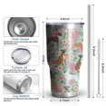 thumbnail image 6 of 30oz Cute Boxer Dog and Flowers Florals Tumblers Stainless Steel Tumbler with Lid and Straw,Vacuum Insulated Double Wall Travel Tumbler Cups Mug with Cleaning Brush for Coffee,Tea, 6 of 7