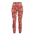 thumbnail image 5 of Renewold Reindeer Ho Ho Red Womens Yoga Pants with Pockets High Waisted Womens Leggings Cute Exercise Yoga Leggings Opaque Activewear Lightweight Ankle Leggings, XS, 5 of 8