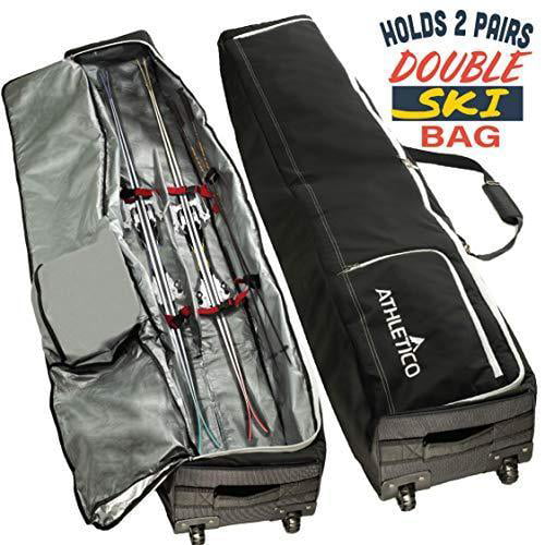 Black One Size Athalon 33 Wheeled Ski Equipment Duffel Bag