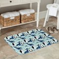 thumbnail image 7 of Yiaed Penguins Whales Print Flannel Doormat Mat Outdoor Indoor Door Mats, Non Slip Durable Entrance Rugs for Outside Entry, Porch, Resist Dirt, 16"x24", 7 of 7