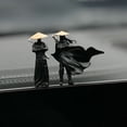 thumbnail image 4 of WEUVEB Black Resin Figurines Meticulous Design for Office Desks and Shelves 3Pcs, 4 of 8
